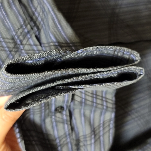 Level Ten Velvet Embossed Striped Button Down Shirt - Picture 5 of 10